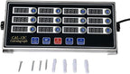 12 Channel Kitchen Timer Digital Kitchen Timer Loud Alarm Cooking Calculagraph Commercial Timer for Food Chips BBQ Pizza Bread Grilled Burger Coffee