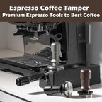 PUSEE 51mm Espresso Coffee Tamper,Premium 30lb Calibrated Espresso Tamper Upgrade Coffee Tamper with Spring Loaded, Stainless Steel Ground Tamper for Barista Home Coffee Espresso Accessories