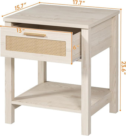 Set of 2 Nightstands, Modern End Table - Image 2