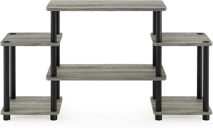 Furinno Turn-N-Tube No Tools Entertainment Center, Round Square Corner - Image 7