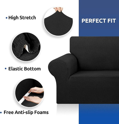 Stretch Couch Covers for Sofa, 3 Cushion Couch Slipcover, Elastic Bottom for - Image 6