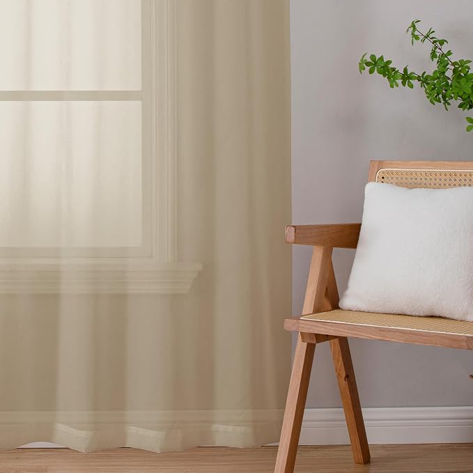 Chyhomenyc Taupe Sheer Valances - Image 9