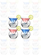 LEMONSODA Stemless Martini Glasses with Chiller - Set of 32 - Elegant Cocktail Glass Set- Martini Gift Set for Margarita, Espresso Martinis; Cosmopolitan, Manhattan Cocktails - Housewarming Gifts