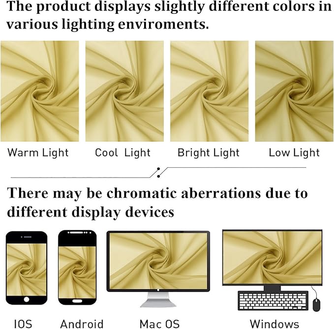 Yellow Sheer Curtains 78 Inches Long 2 Panels, Gauzy Light Filtering Breathable - Image 6