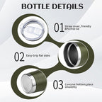 20oz Tumbler Bulk with Lid and Straw, Stainless Steel Double Wall Vacuum Insulated Travel Mug, Powder Coated Coffee Cups for Hot and Cold Drinks,Funny Gifts for Women Men(Navy Green,6)