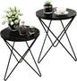 HLR Modern Round Side Table Set of 2, End Table by HomeDeservesaRelaxLiving
