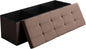 45.3 Inches Storage Ottoman Bench Foldable Seat Footrest Shoe Bench End of Bed by CUYOCA-MakeYouFeelComfort
