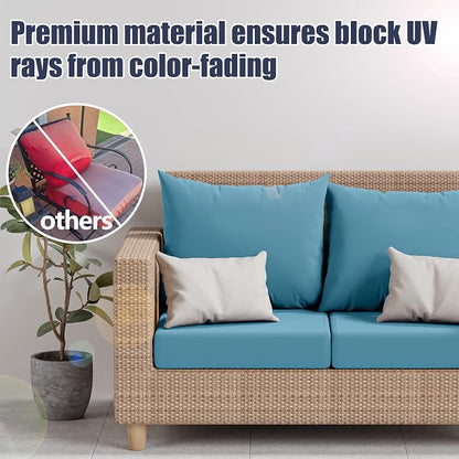 8Pcs Outdoor Cushion Covers, Stretch Patio Furniture Couch Chair Slipcovers | - Image 3