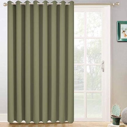 Yakamok Sage Green Room Darkening Curtains 84 inch Sliding Door Drapes | 1 by Yakamok