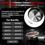 IKAPE 53.3MM Espresso Distributor, Dual-Bearing & High-Speed Rotation Coffee Distributor, Coffee Leveler, Espresso Tamper Tool, Adaptive Height Coffee Leveler for 54mm Portafilters