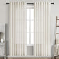 Cream Linen Curtains 80 inch Length by Nanspring