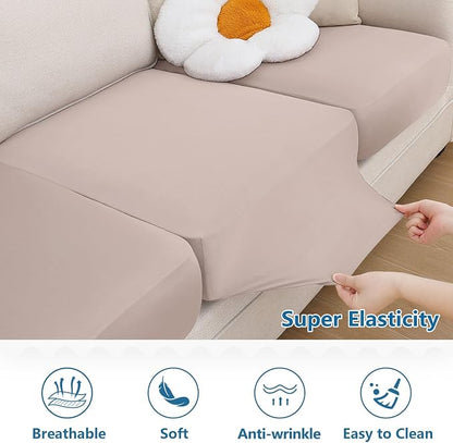 Milk Silk Couch Cushion Covers, Sofa Covers Washable - Image 5
