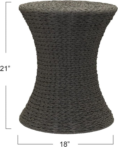 Household Essentials Hourglass Paper Rope Side Table - Image 3