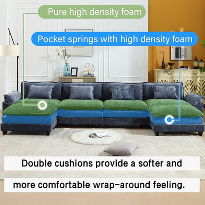 Oprisen 154" Modular Sectional Sofa, Comfy Cloud Couch Sectional Sofa - Image 3