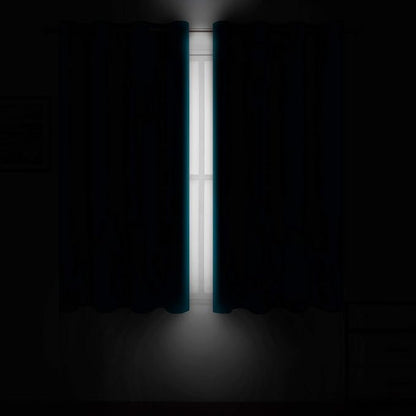 Teal Blackout Curtains/52 x 45 Inch Length Kids Curtains/Set of 2 Panels - Image 3