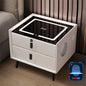 Smart Bedroom Nightstand with Fingerprint Lock and Adjustable LED Lights by Unknown