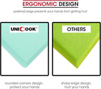Unicook Dough Scraper Cutter, Flexible Plastic Bench Scraper for Baking Pizza/Pastry/Cake, Multipurpose Baking Tools with Measuring Scale, 2 Pack