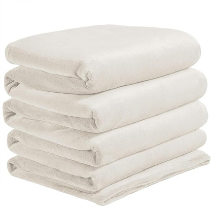 BEDELITE Fleece Blanket Soft Plush Oversized Bed Blanket Beige 120"x120" | - Image 9