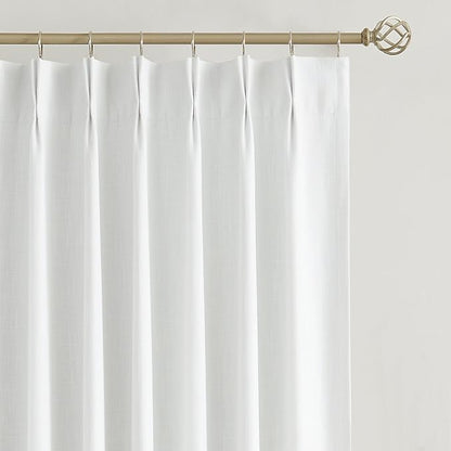 Vision Home White Pinch Pleated Full Blackout Curtains Thermal Insulated Window - Image 8