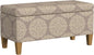 HomePop Drake Large Decorative Storage Bench -Brown Medallion by HomePop