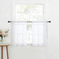 Furman Cafe Curtains 30 Inch Length 2 Panels Set, Elegant Geometric Jacquard by OWENIE