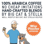 Stella Blue Ground Coffee, Miss Peaches Blend, Medium Roast, Citrus, Caramel and Fruity Notes, 100% Arabica, Ethically Sourced from Central and South America, 12 oz bag