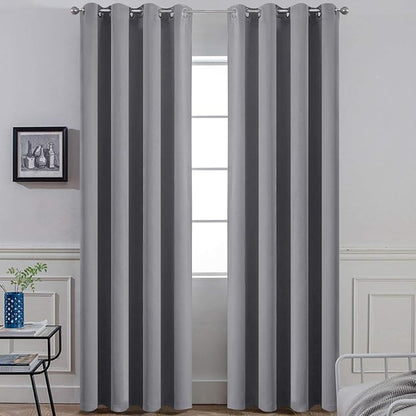 Yakamok Grey Room Darkening Curtains 52x90 inch Gray Grommet-Living Room | 2 by Yakamok