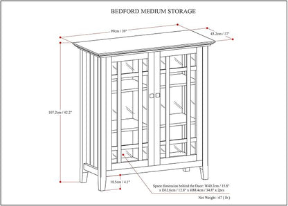SIMPLIHOME Bedford Storage Cabinet - Image 3