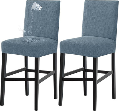 Turquoize 100% Waterproof Bar Stool Cover Stretch Washable Barstool Seat Covers by Turquoize