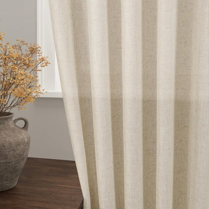 Beige Linen Curtains 80 inches Long - Image 2