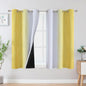 Yellow and Greyish White Ombre Blackout Curtains by ESTELARTEXTILER