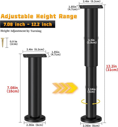 Wlrrcwdttc 6 Pcs Adjustable Height Bed Support Legs - Image 2