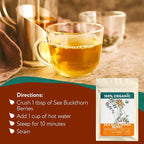 Super Value Pack - Organic Sea Buckthorn Berry Tea 5 LB - Seabuckthorn, Seaberry, Espino Amarillo