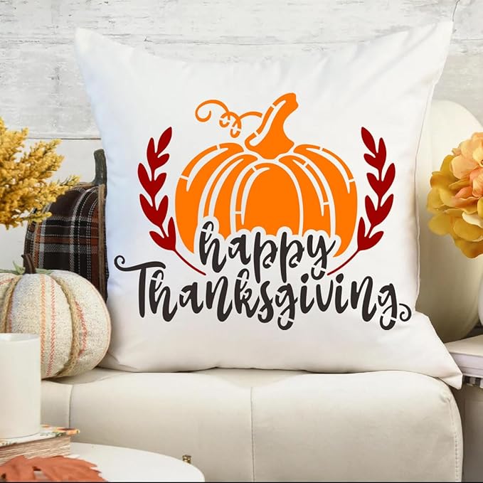 Large Fall Stencils 12” Thanksgiving Stencils Pumpkin Stencil for Painting on Wood Fabics Doormats DIY Crafts Decor