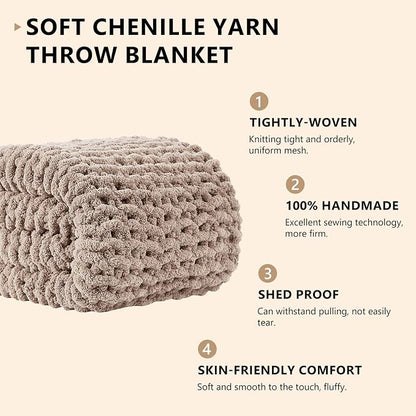 L'AGRATY Chunky Knit Throw Blanket - Image 2