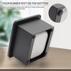Espresso Knock Box,Stainless Steel Coffee Pucks Container, with Steel Holder and Noise Reduction Rubber Ring (7.28 x 6.8 x 4.25 inch)