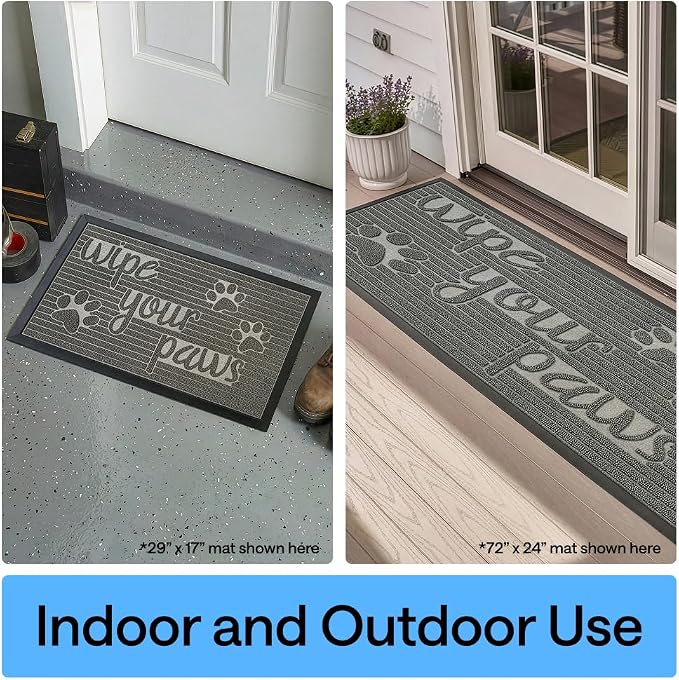 GORILLA GRIP 100% Waterproof All-Season WeatherMAX Doormat 35x23, US Designed - Image 9