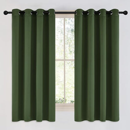 NICETOWN Dark Green Curtains for Bedroom, Grommet Blackout Window Treatments by NICETOWN