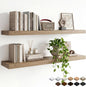 47in Floating Shelves for Wall, Wall Mounted Shelves for Decor Storage Set of 2 by INHABITUNION