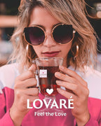 LOVARE Flower Assorted Tea Variety Pack 32 Pack, 4 Tastes - Made in Ukraine - Tea Bags Individually Wrapped - Royal Dessert, Alpine Herbs, Berry Jam, Rooibos Raspberry Assorted Tea Bags