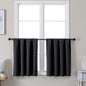 Simplebrand Ava Black Short 30 Inches Blackout Curtain 2 Panels Set, Half by Simplebrand