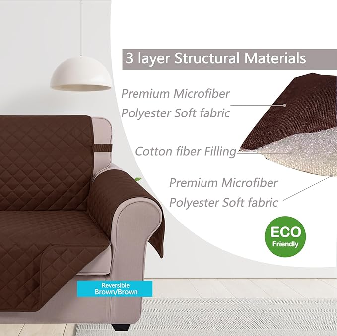 U-NICE HOME Reversible Oversized 28''Chair Covers, Pet Friendly, Elastic Straps - Image 5