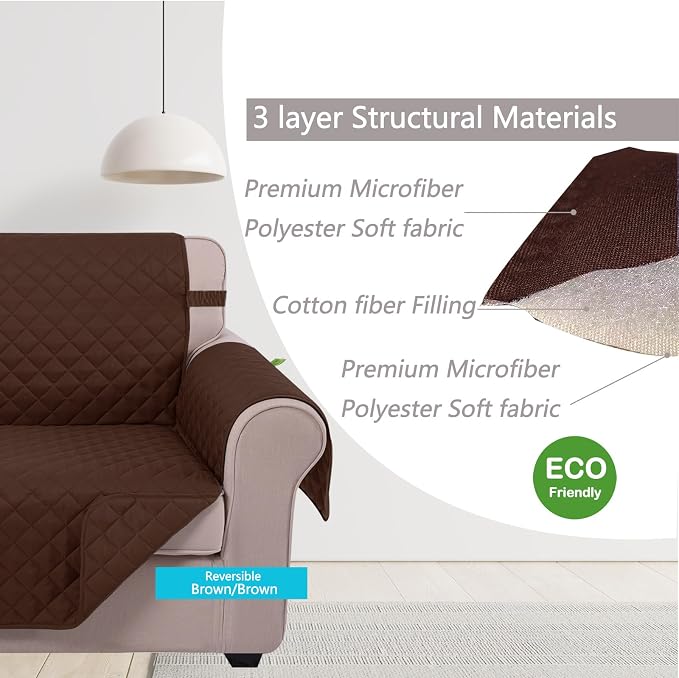 U-NICE HOME 4 Seater Sofa Cover 91''Large Couch Cover, Pet Friendly, Elastic - Image 4