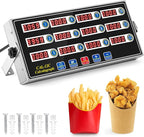 1 Pack 12-Channel Digital Kitchen Timer, Commercial Cooking Timer with Loud Alarm, Large LCD Display, for Restaurants, Baking, Labs, Multiple Independent Countdown Timers