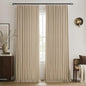 MIULEE Taupe Pinch Pleated 100% Blackout Linen Curtains 40x90 Inches | Room by MIULEE