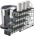 FlagShip K Cup Holder for Keurig Pod K Cup Storage 4 Tier K Cup Drawer Organizer for Counter (56 Pods Capacity)