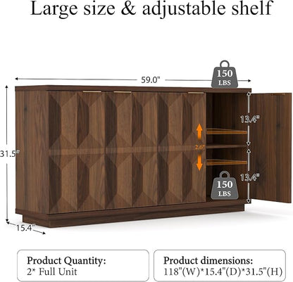Brafab Buffet Cabinet, Wood Sideboard Cabinet - Image 2