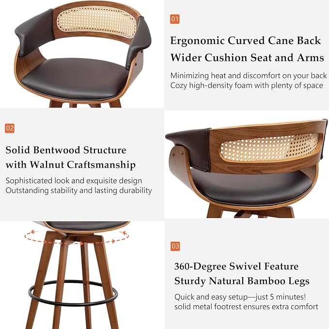 Counter Height Bar Stools Set of 2 - Image 3