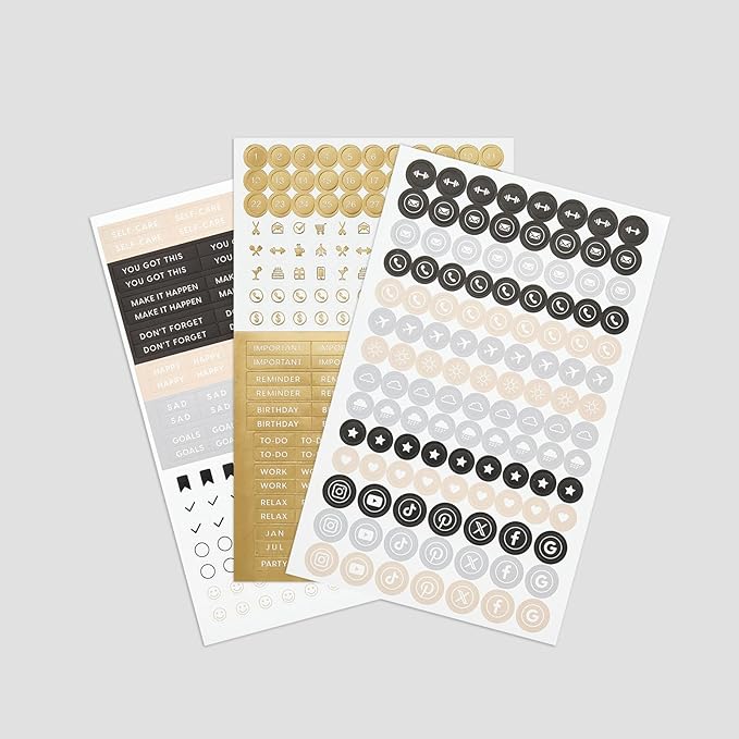 &And Per Se Dotted Journal Notebook, A5 Hardcover Bullet Dotted Journal, 160 Pages 100 gsm Thick Dotted Paper, 3 Sheets of Stickers Included - 5.7'' x 8''（Red）
