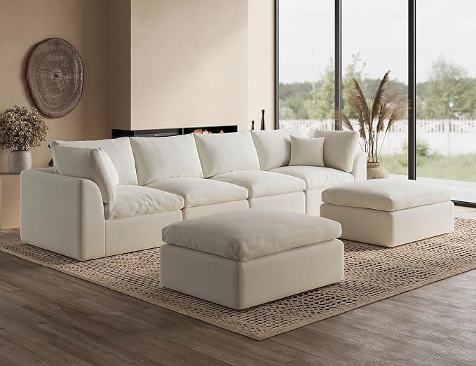 ohllob Corner Seat for Cloud Sectional Couches Living Room, Warm White - Image 7